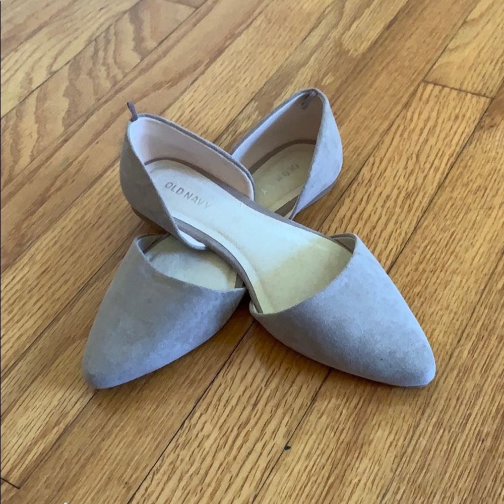 Suede D’orsay flats